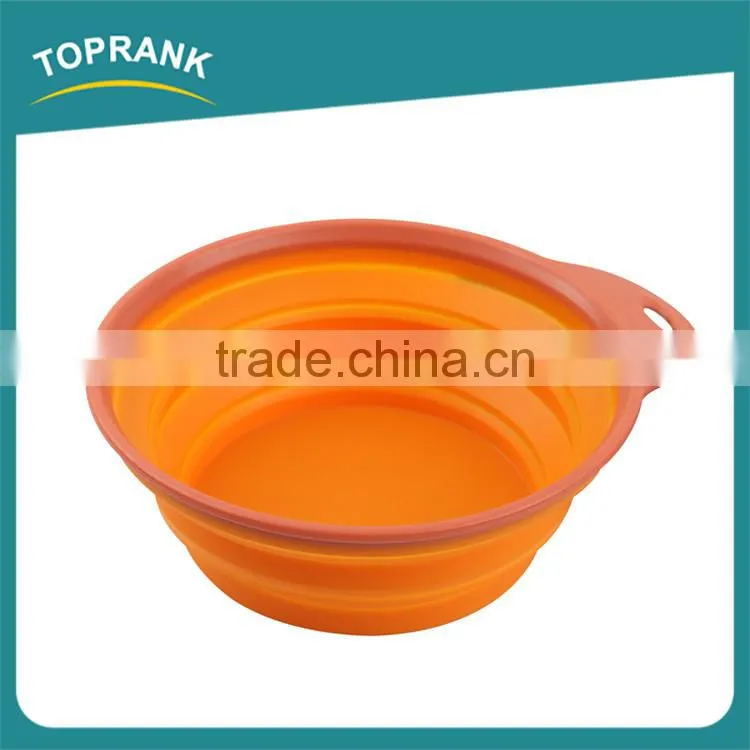 Pet food bowls portable travel feeding collapsible silicone pet bowl