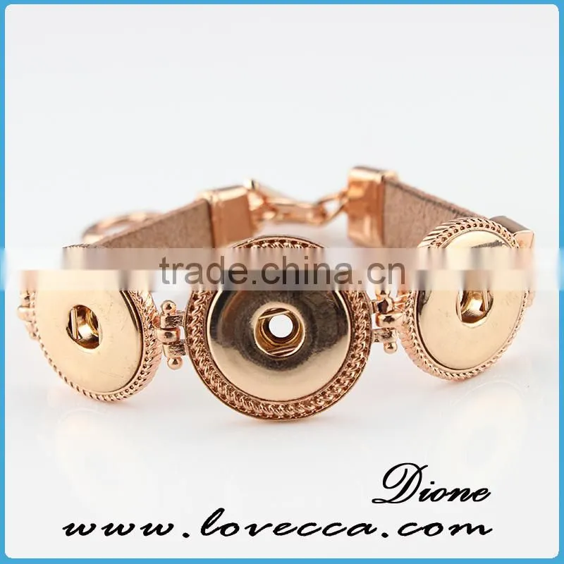 Wholesale Adjustable interchangeable jewelry snap button bracelet