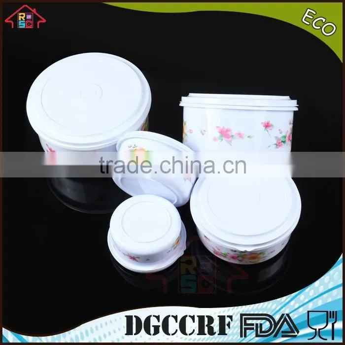 NBRSC 5pcs plastic food storage box stackable food container set nested packing
