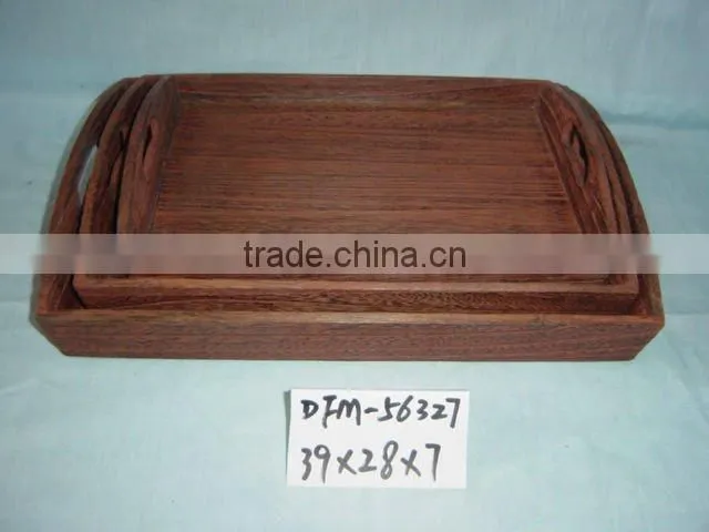 storage carbonize wooden tray ,wooden plate for sale