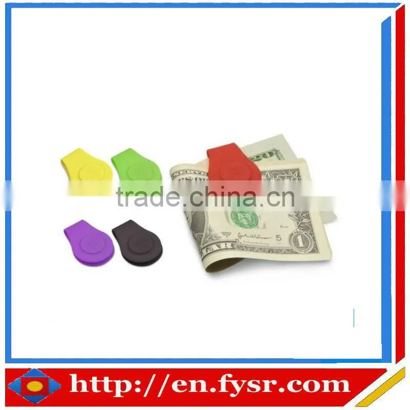 Portable money clip,silicone magnetic clip silicone paper magnetic clip
