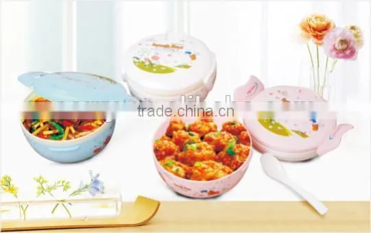 Plastic large round double lunch boxes/Insulation boxes