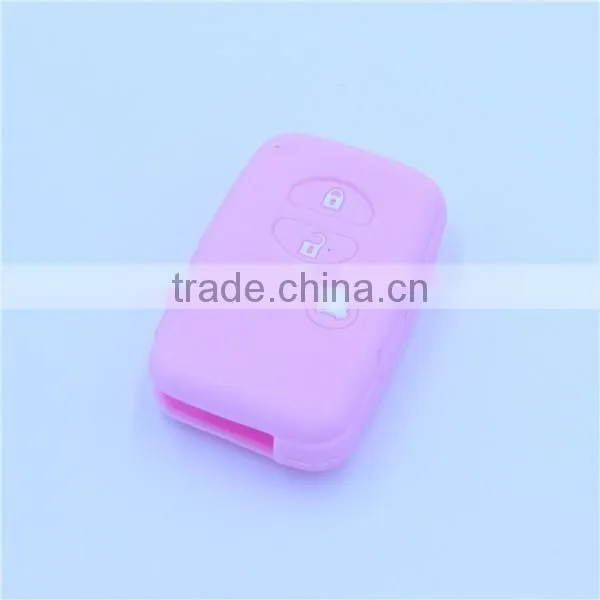 for Toyota Land Cruiser Prado(2010) Camry Highlander Prado Silicone 3 Buttons Car Remote Fob Shell Key Holder Case Skin Cover