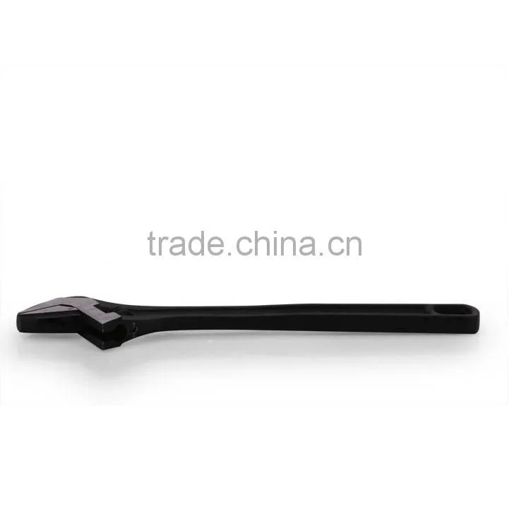 carbon steel black adjustable wrench