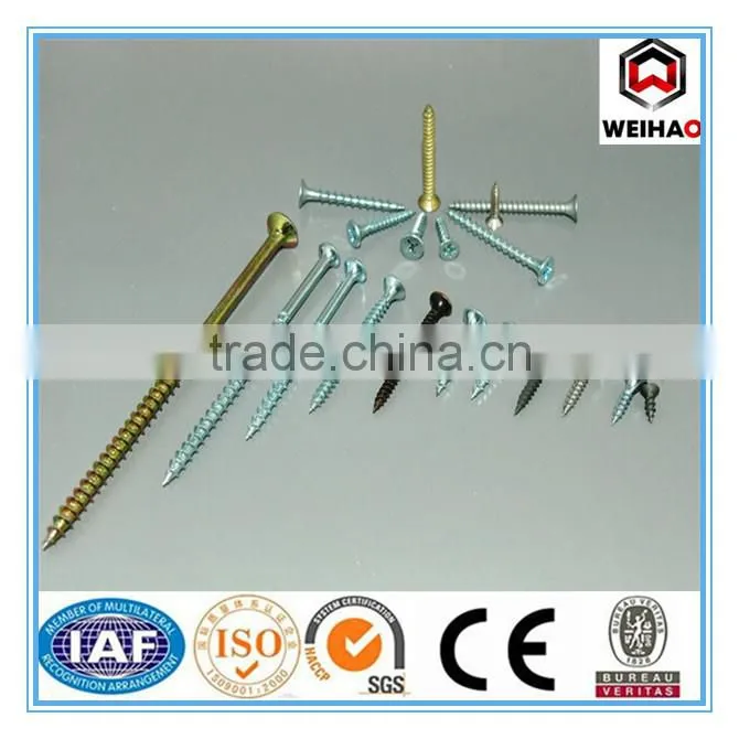 cross flat head black phosphate thread drywall screw