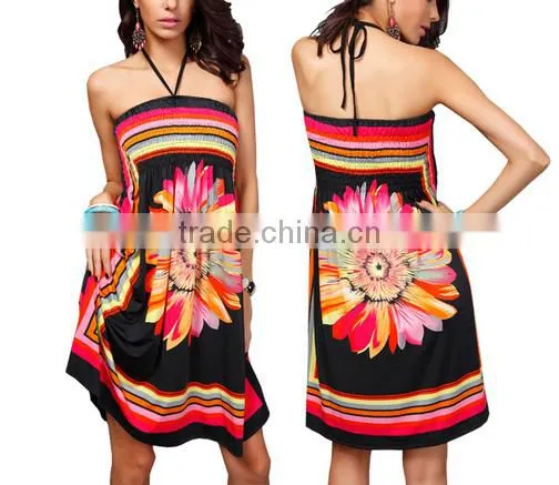 2016 Long Women Black Sexy Chiffon Dress