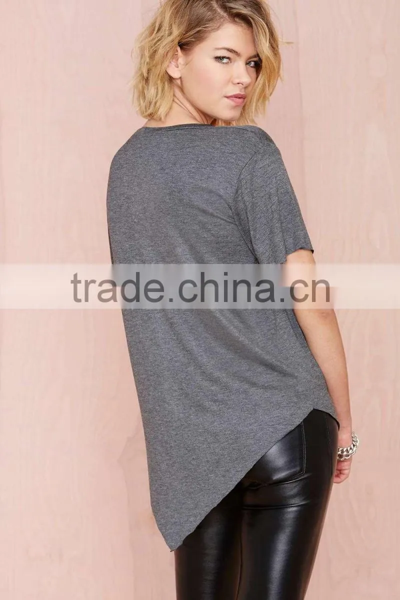100% cotton women blank t shirt wholesale cheap