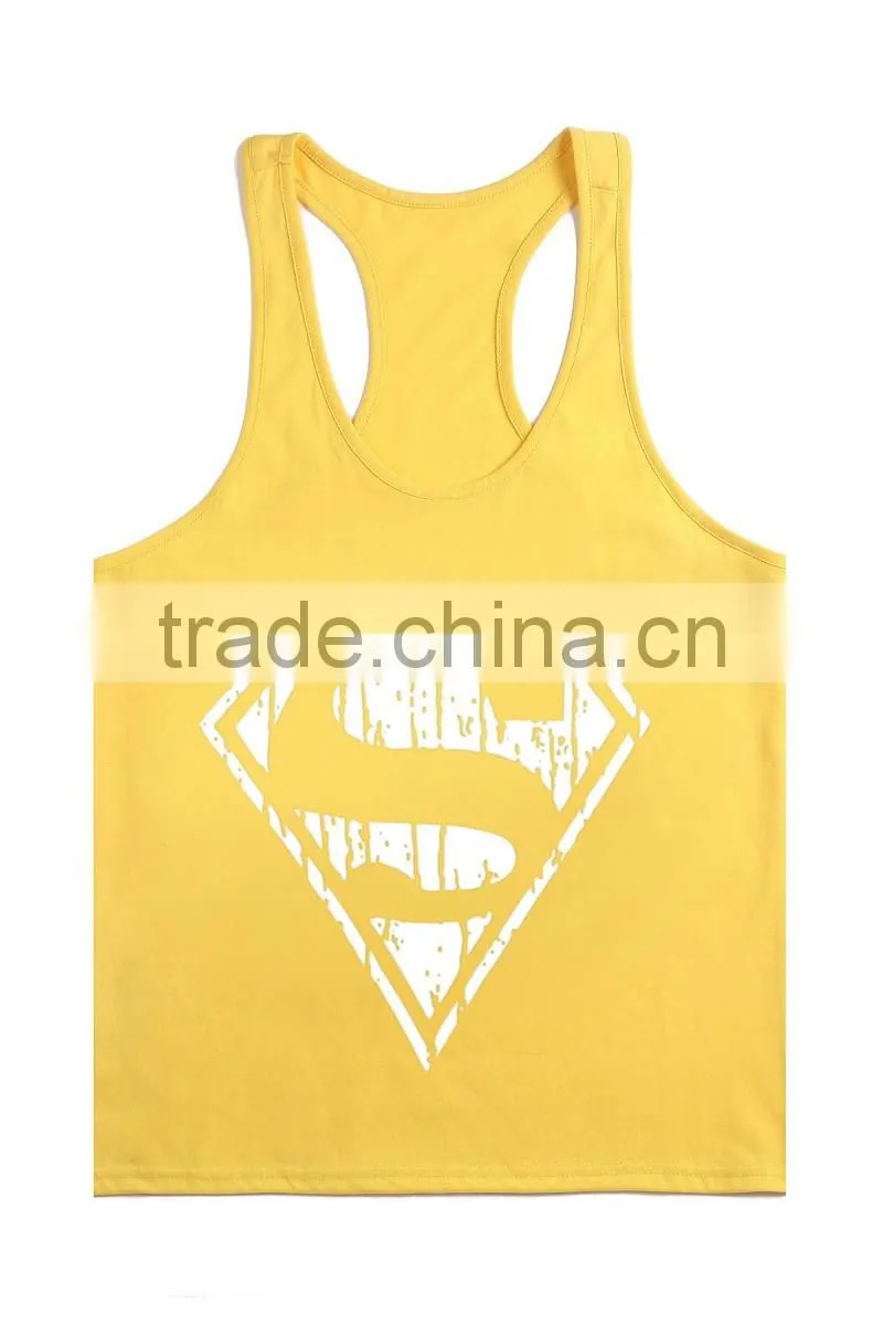 Superman Gym Singlets Mens Tank Tops Wholesale,Bodybuilding Equipment Fitness Men's Gym Stringer Tank Top Sports Clothes