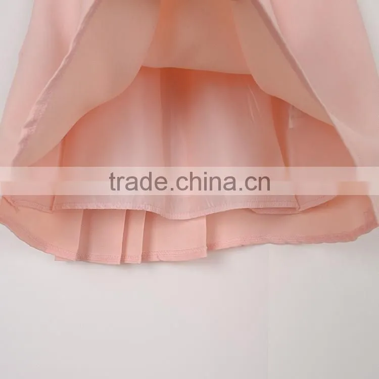 oem fashion A-line chiffon dress,custom made latest women short pleated skirts