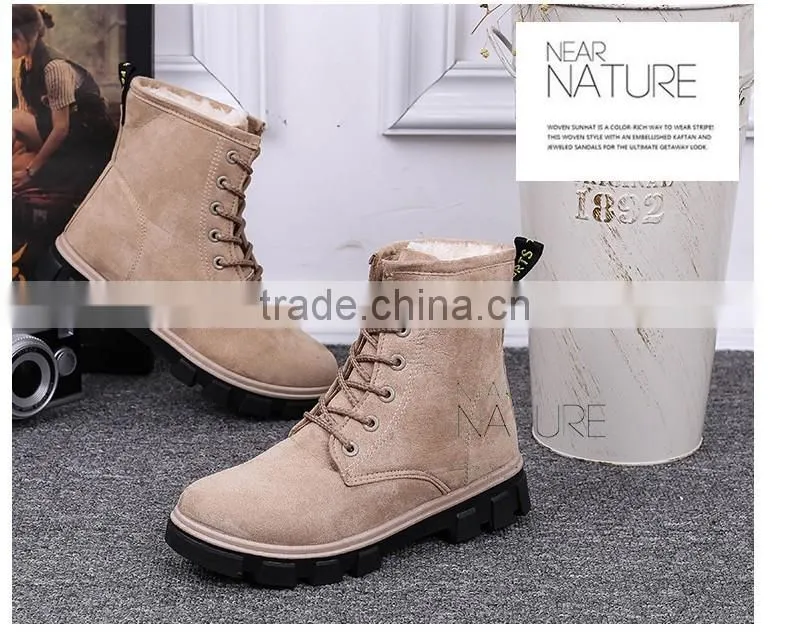 Ladies Boots Snow Warm Winter Boots Women Lace Up Ankle Boots