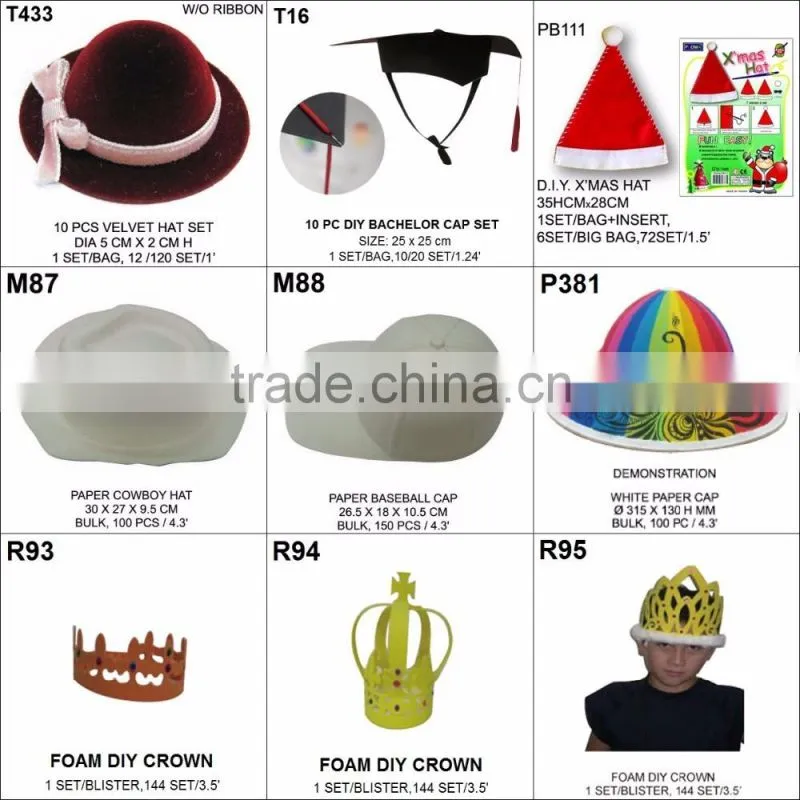 10 pcs papaer craft DIY cardboard baseball cap
