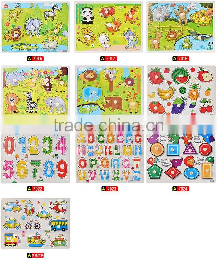 2017 toys puzzle Wooden toy letters puzzle wooden alphabet learning toy