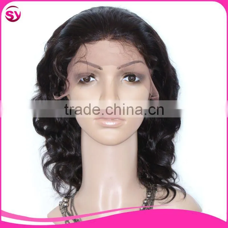Dyeable 8-24 inches Indian Human Hair Full Lace Wigs for Black Women