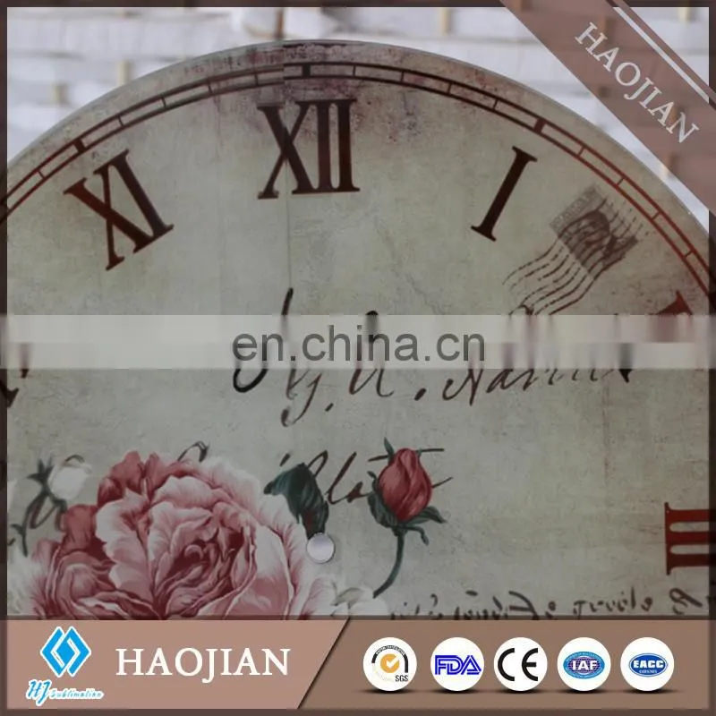 sublimation blank glass decorative wall/table clock