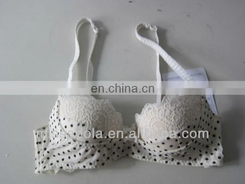 latest polka dot white brassiere Trade assurance supplier underwear