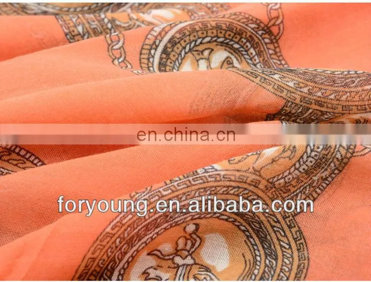fashion long voile printed scarf