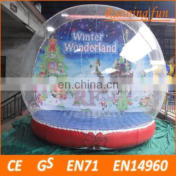 3m Diameter Giant Christmas Inflatable Snow Globe,Inflatable Snow Dome For Christmas