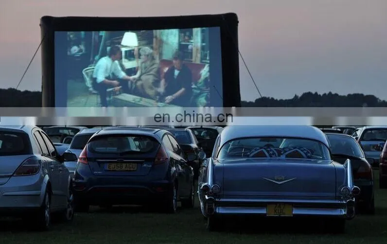 24ft strong inflatable projector open air giant movie screen for film festival