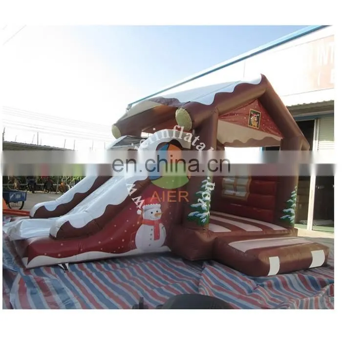 New design for Christmas decoration inflatable boucer slide