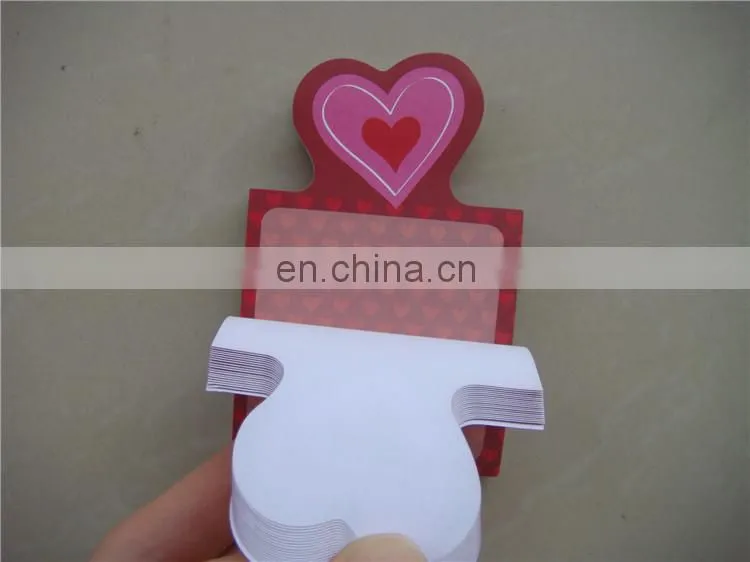 Customized shaped paper sticky notes pad