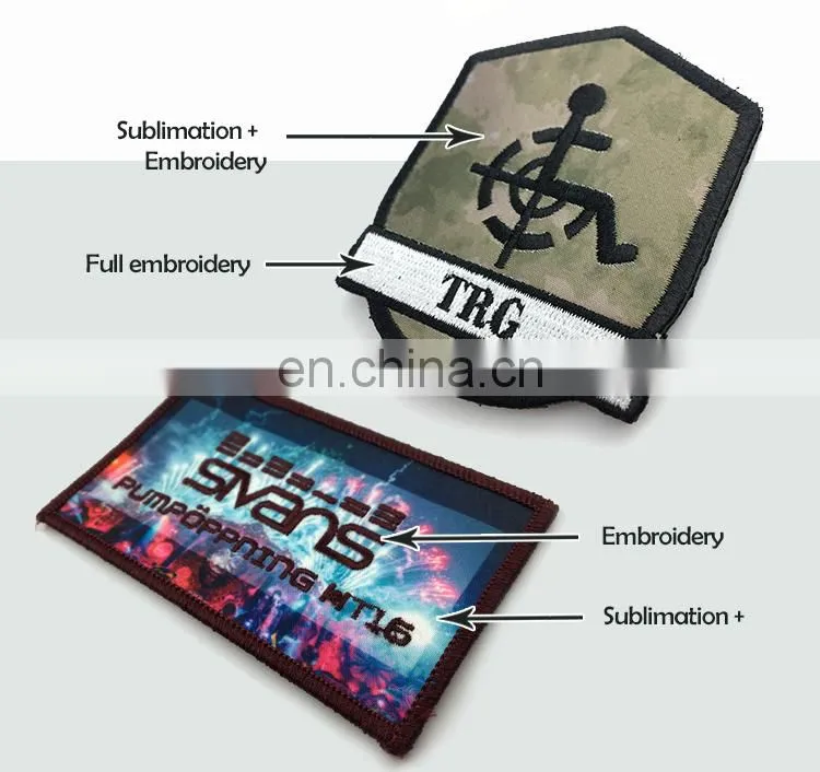 Hot Sale Wholesale Custom Digital Printed Embroidery Patch for Garment