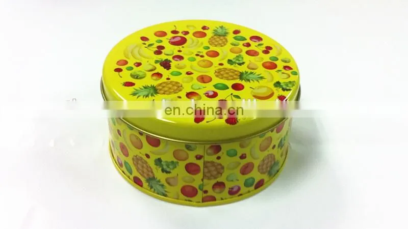 Small Round Decorative Tin Box