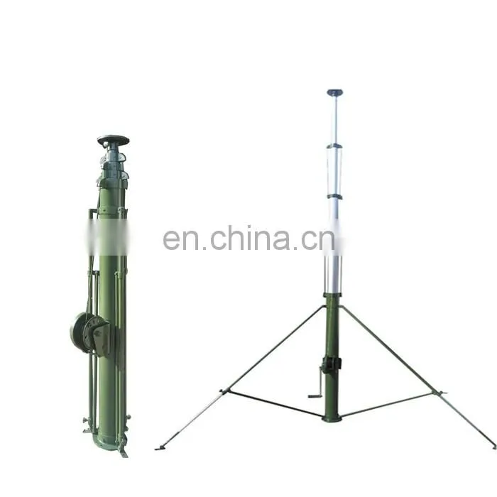 Portable outdoor 33ft antenna tower with lightning rod