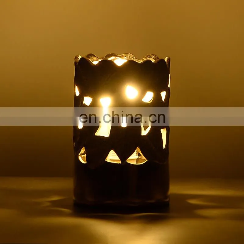 New design of flower ceramic table lamp for indoor room