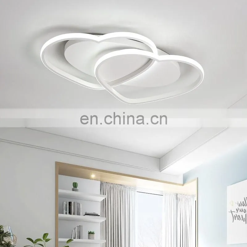 New design love wedding room ceiling lamp aluminum creative chandelier bedroom lamp
