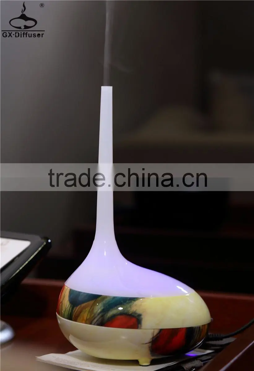 GX DIFFUSER 2016 mini wood essential oil diffuser with color changing light
