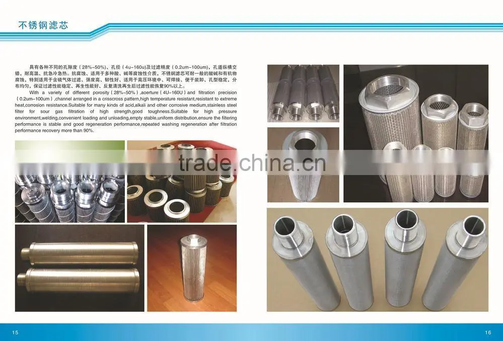 sintered weaving wire mesh filter and candle filter cartridge used for car engine and pump truck