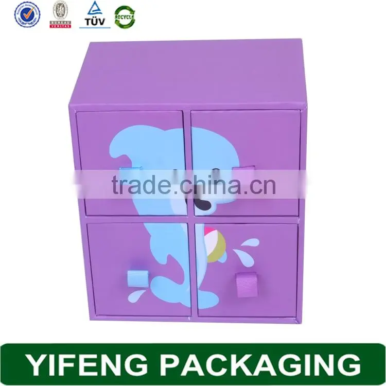 Purple 4 case packing design cute clothes cardboard box