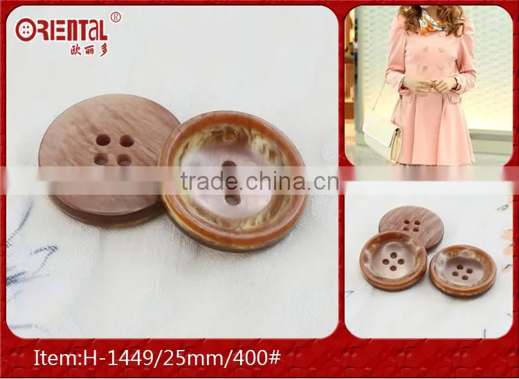 4 holes smoke plastic coat buttons