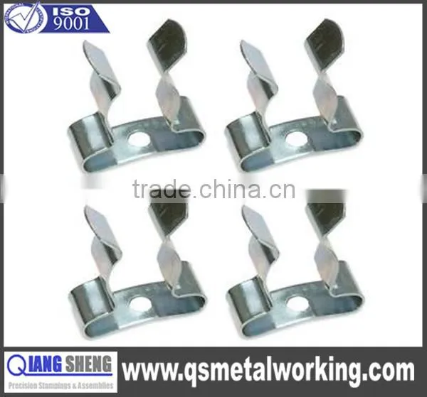 customized OEM aluminum stainless steel brass metal mounting spring clips