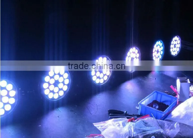 18pcs 3W RGB 3 in 1 Waterproof Led Par64 Led Par Light DJ Stage Lighting