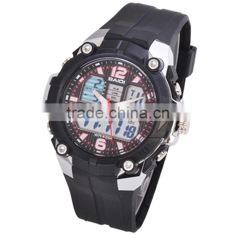 led watch sport stainless steel back watch stainless steel back 5 atm water resistant