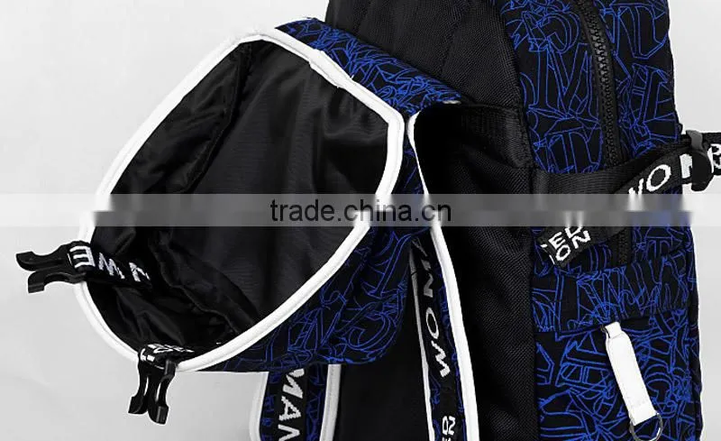 Wholesale custom canvas hiking school bags travel printed laptop school bag backpack