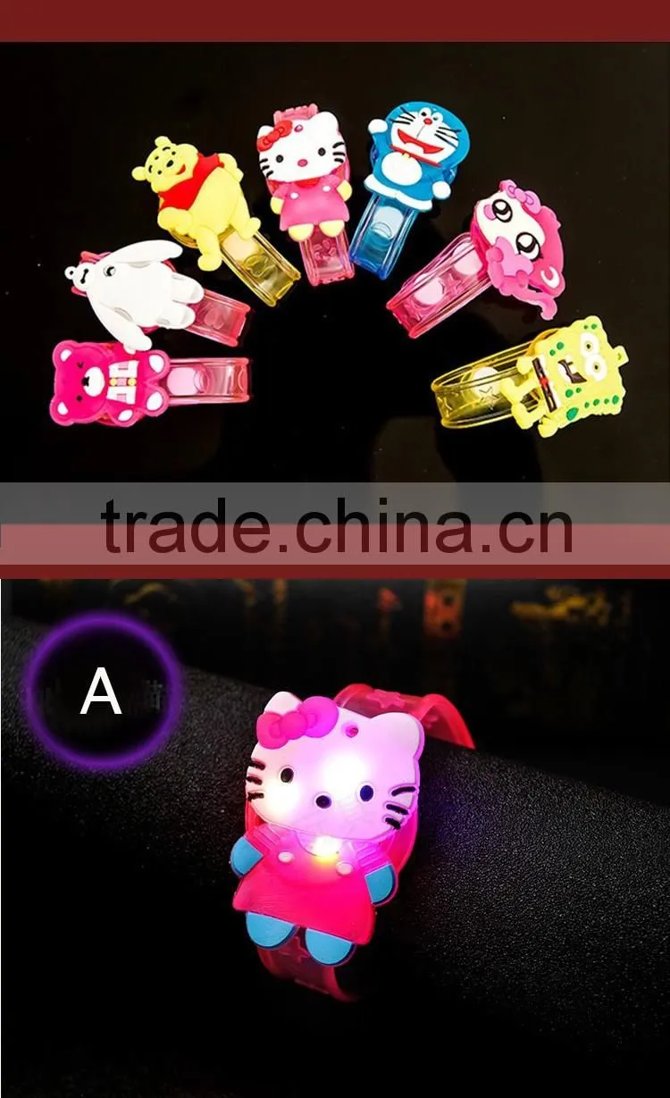 Hot Sell kids Gifts Cartoon Design Printing Flashes Custom LED Bracelet