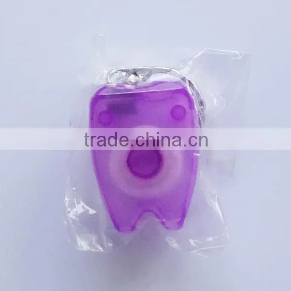 Manufacturer high quality orthodontic products orthodontic mini tooth shape dental floss keychain