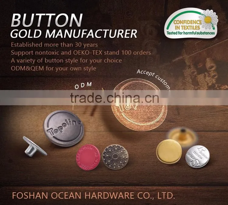 With Logo Paint Brass Spring Clip Two Parts Metal Wholesale Snap Buttons