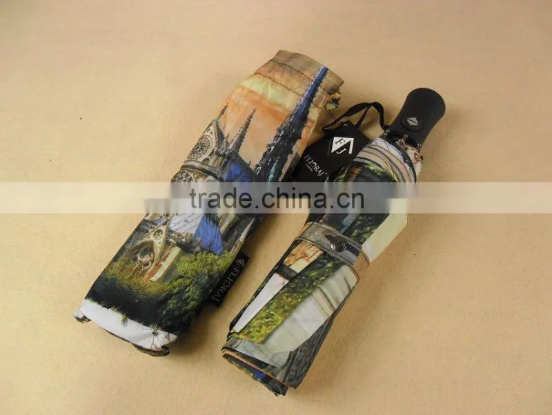 3 folding umbrella with automatic open and close