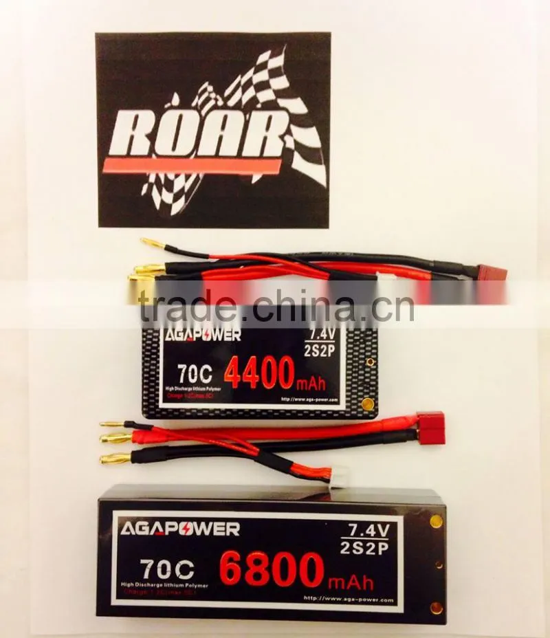 Shorty pack ROAR approved Hard case lipo for RC CAR Traxxas racing | 1/8 car Drone Helicopter Battery with bullet Connector