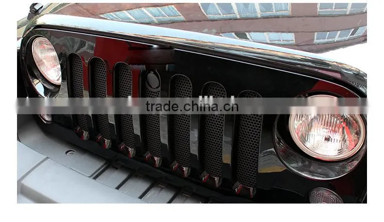 High quality Mesh grille insect nets For Jeep Wrangler JK 2007+ auto accessories