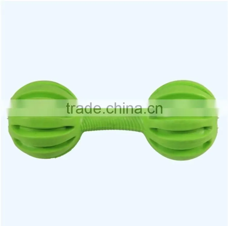 Pet supplies factory thermoplastic rubber dumbbells dog chew toys