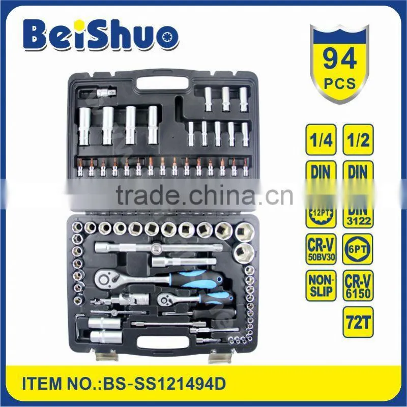 high quality America 94 pieces Chrome Vanadium Steel hand tools