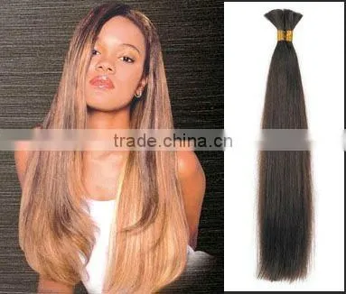 Pure Indian Human Hair Bulk/AAA Grade Pink Human Hair Bulk
