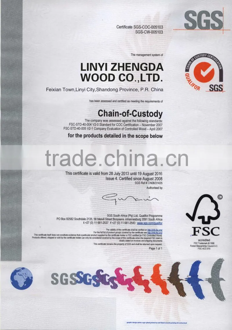 Hot sales 18mm Chinese UV chipboard / particle board / plywood sheet for kicken