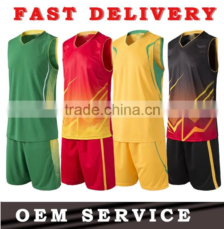 2015 high quality OEM promotional custom korea basketball jersey design