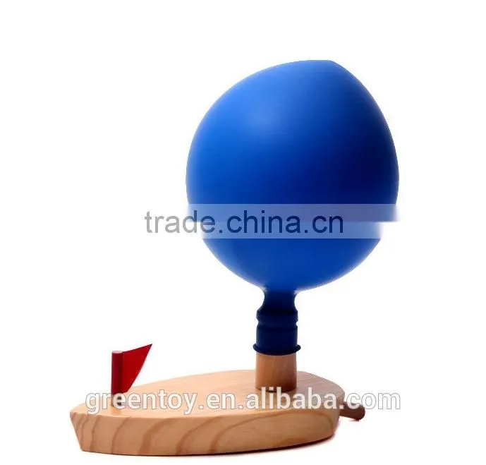 wooden toy floating boat