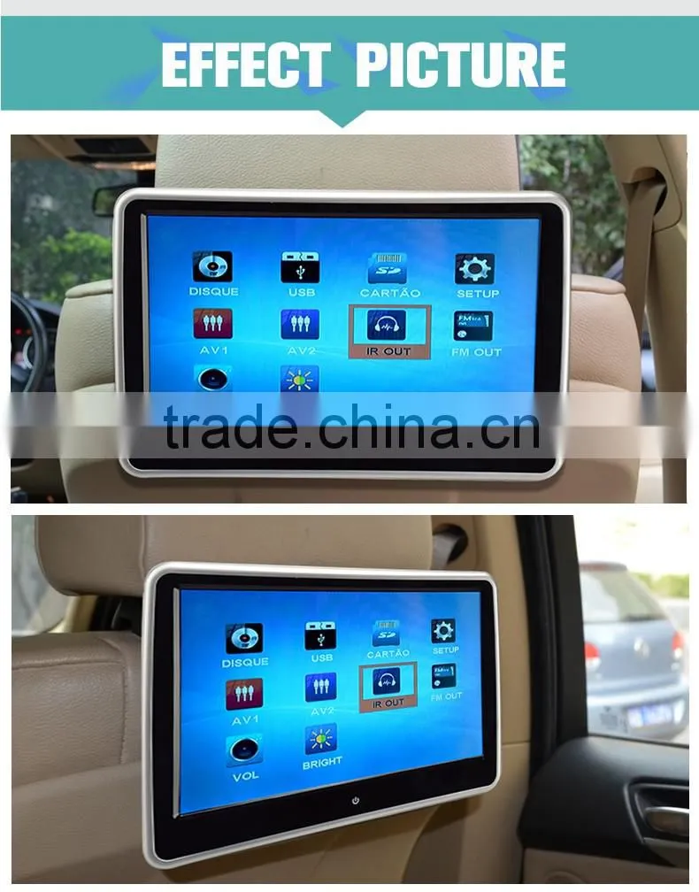 10.1inch universal car headrest monitor with dvd player